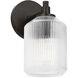C&M by Chapman & Myers Barstow 1 Light 4.5 inch Aged Iron Bath Vanity Wall Light