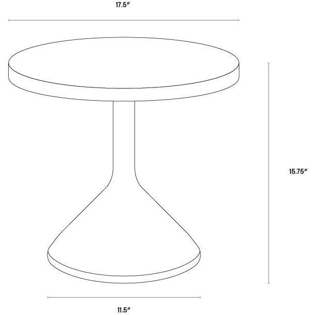 Adonis 17.5 X 15.75 inch Grey Outdoor End Table