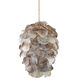 Cruselle 1 Light 15 inch Contemporary Gold Leaf/Painted Gold/Natural Shell Pendant Ceiling Light
