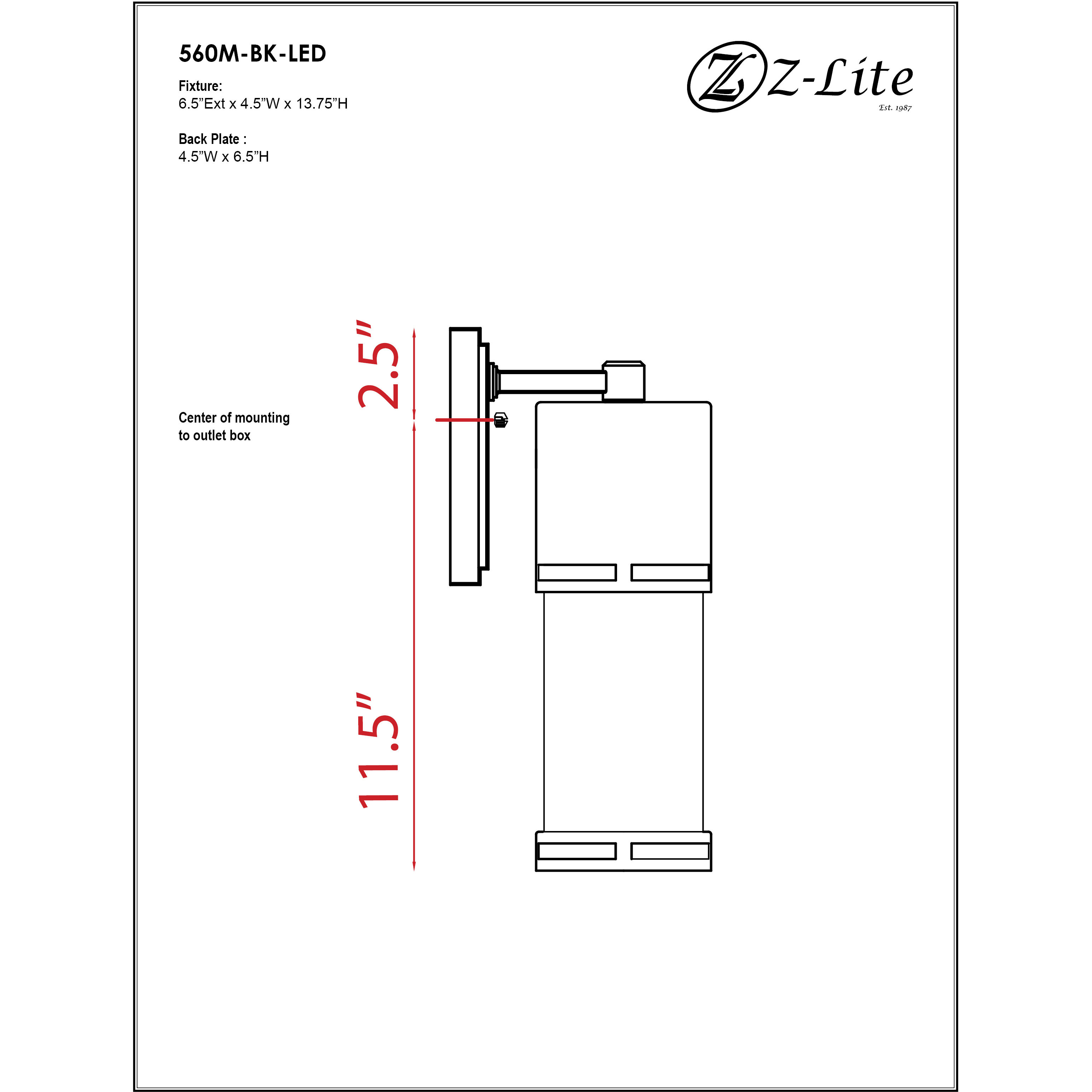Luminata Outdoor Wall Light in Black