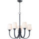 Shelter 5 Light 27 inch Black Chandelier Ceiling Light