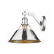 Orwell 1 Light 10 inch Chrome Wall Sconce Wall Light, Damp