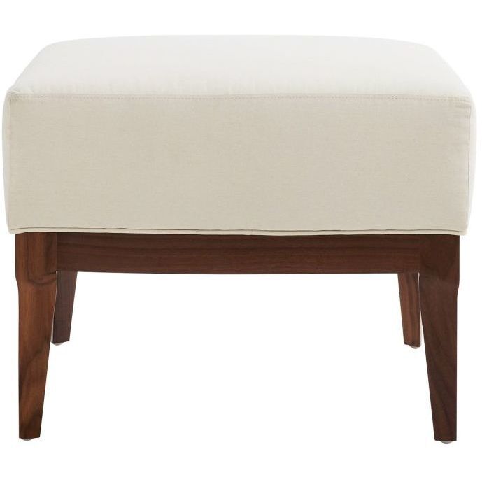 Laurette 18 inch White Ottoman