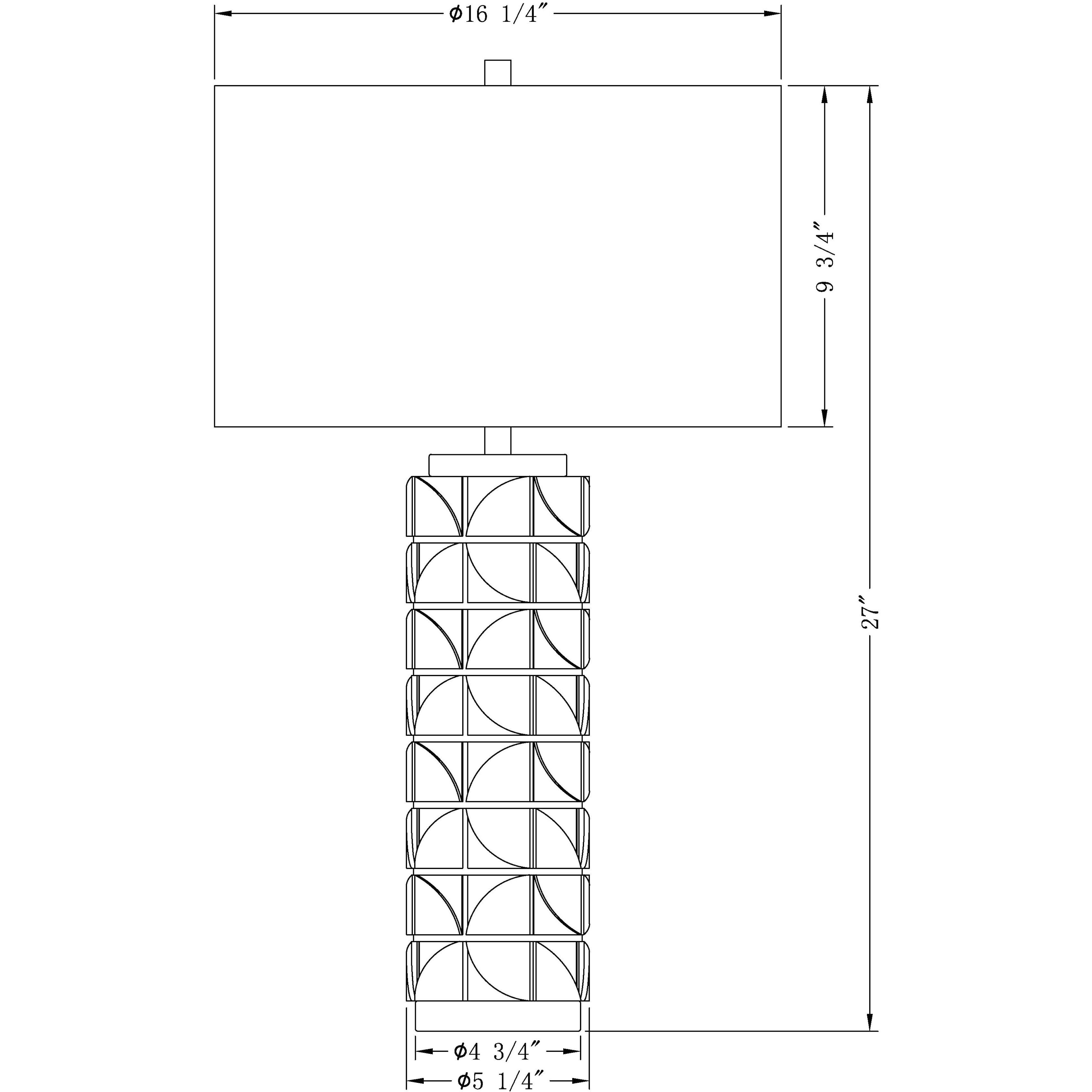 Mimi 27 inch 150.00 watt Black Table Lamp Portable Light