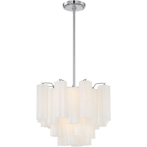 Addis 4 Light 17.75 inch Polished Chrome Chandelier Ceiling Light in White
