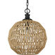 Florence Pendant Ceiling Light in Matte Black, Medium