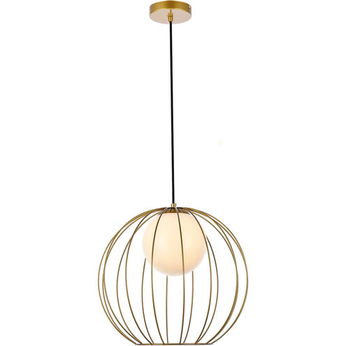 Wetzel 1 Light 16 inch Brass Pendant Ceiling Light