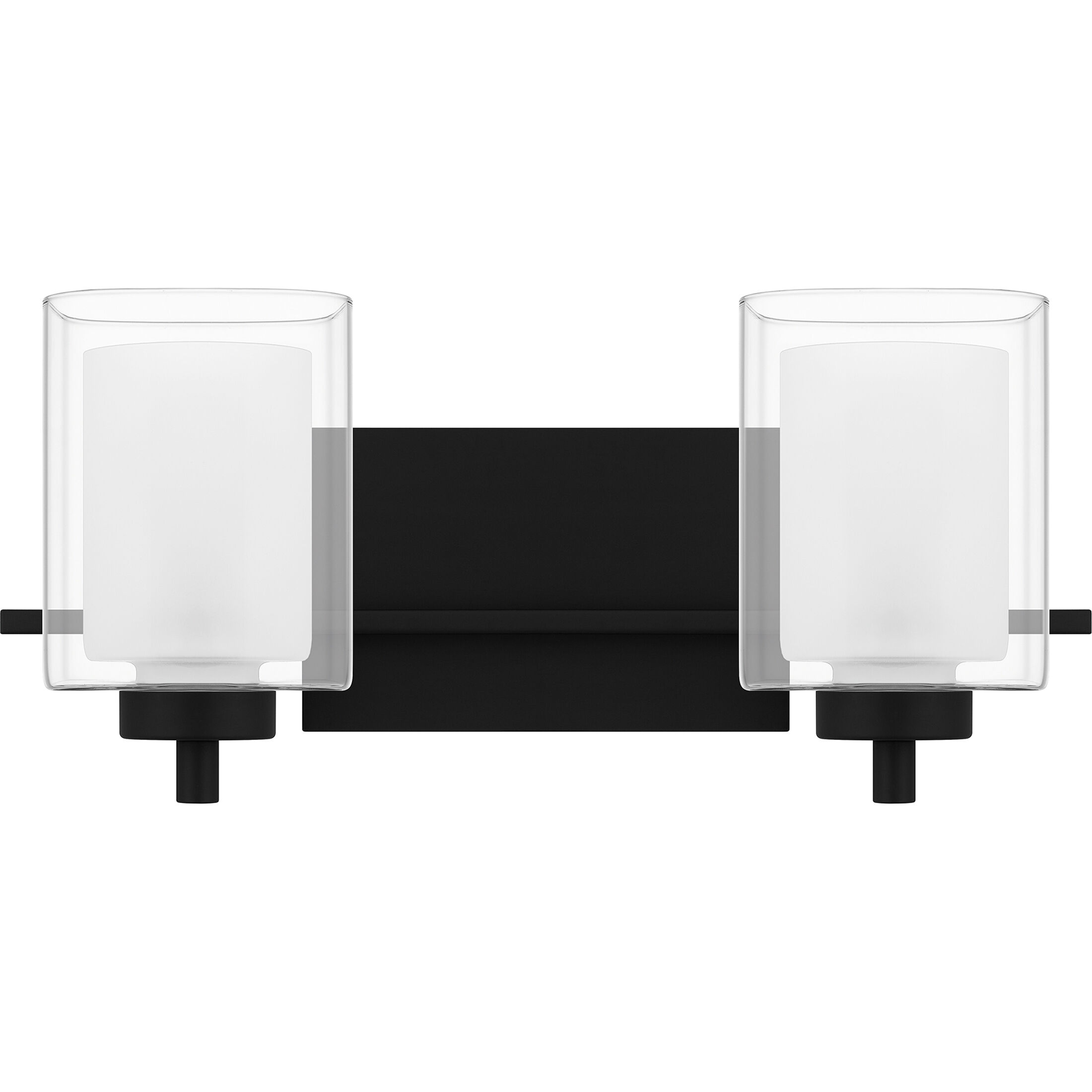 Kolt 2 Light 17 inch Matte Black Bath Light Wall Light