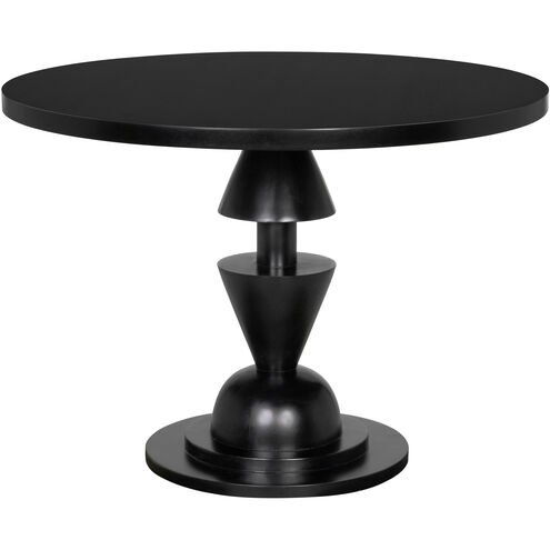 Varick 40 X 40 inch Hand Rubbed Black Dining Table