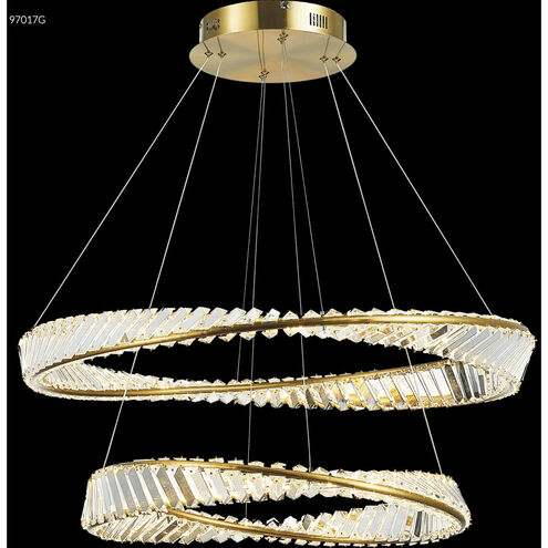 Contemporary LED Gold Crystal Chandelier Ceiling Light