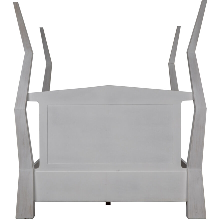 Patras White Wash Bed, Queen