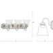 Clear Glass 3 Light 24 inch Brushed Nickel Vanity Light Wall Light