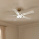 Icon 56 inch Brushed Natural Brass with White Blades Ceiling Fan