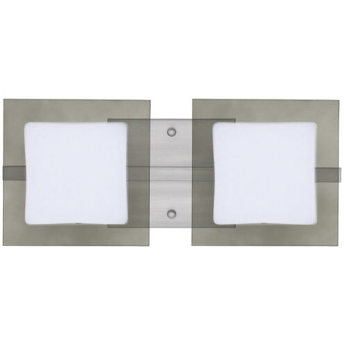Alex 2 Light 15 inch Satin Nickel Vanity Wall Light