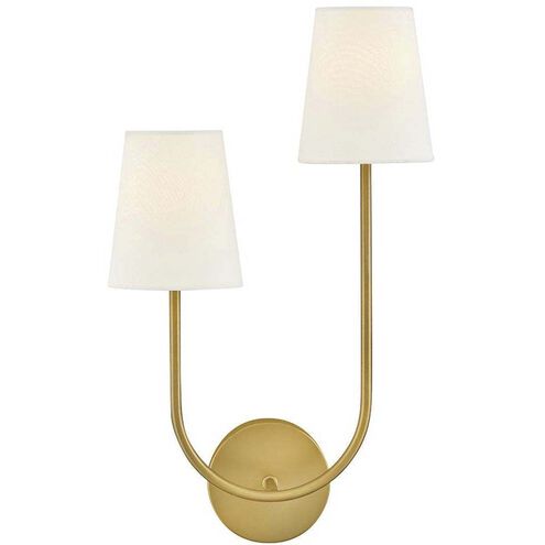 Cora Sconce Wall Light in Lacquered Brass