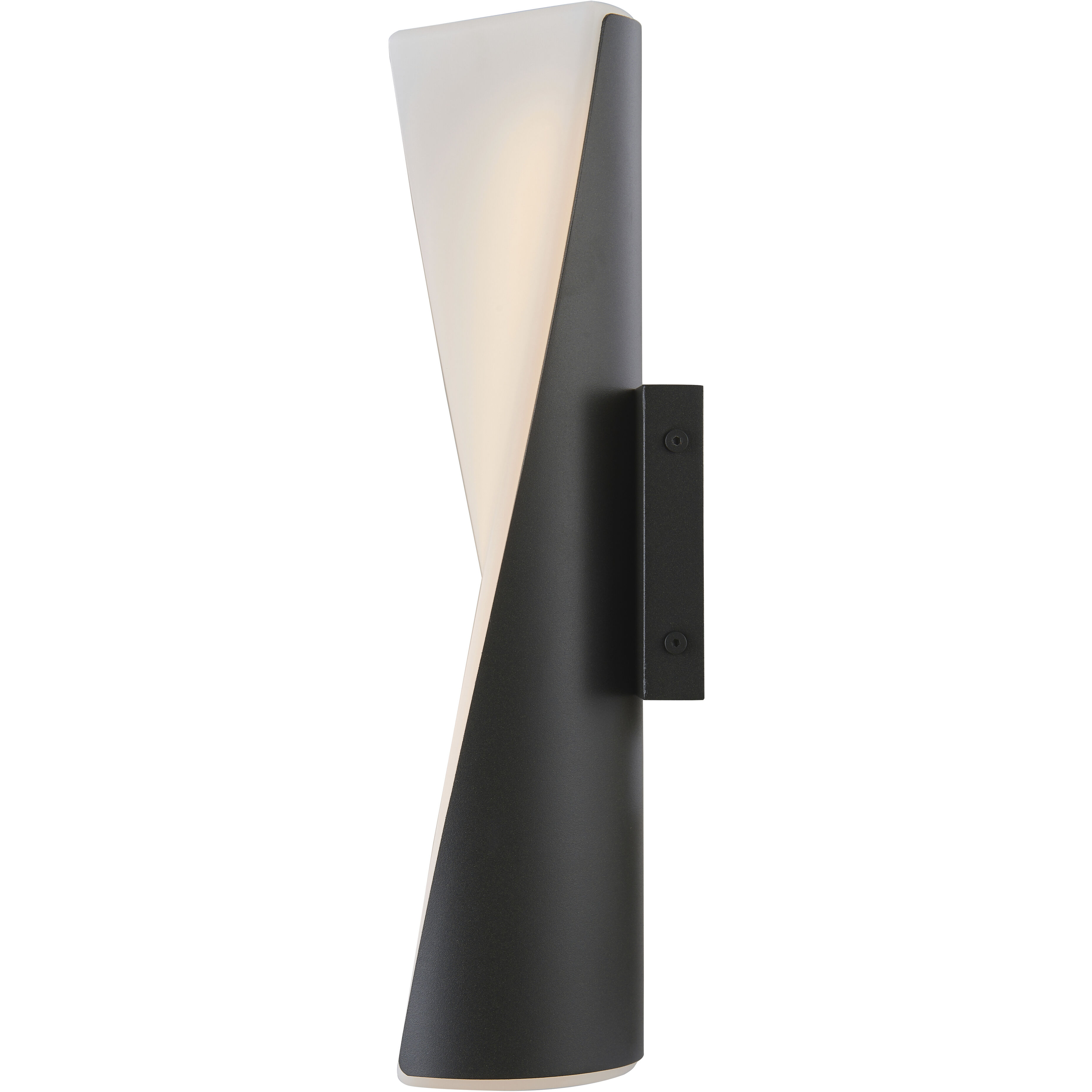 Vortex LED 15 inch Matte Black Outdoor Wall Light