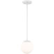 Niveous LED 7 inch White Pendant Ceiling Light in 2700K, dweLED