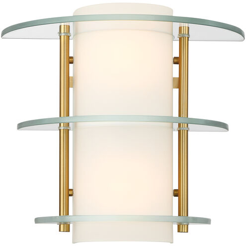 Newell 2 Light 10.25 inch Warm Brass Wall Sconce Wall Light
