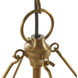 Mariana 4 Light 26.5 inch Brushed Antique Brass and Dark Brown Leather Pendant Ceiling Light