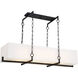 Abbott 8 Light 44 inch Matte Black Linear Chandelier Ceiling Light