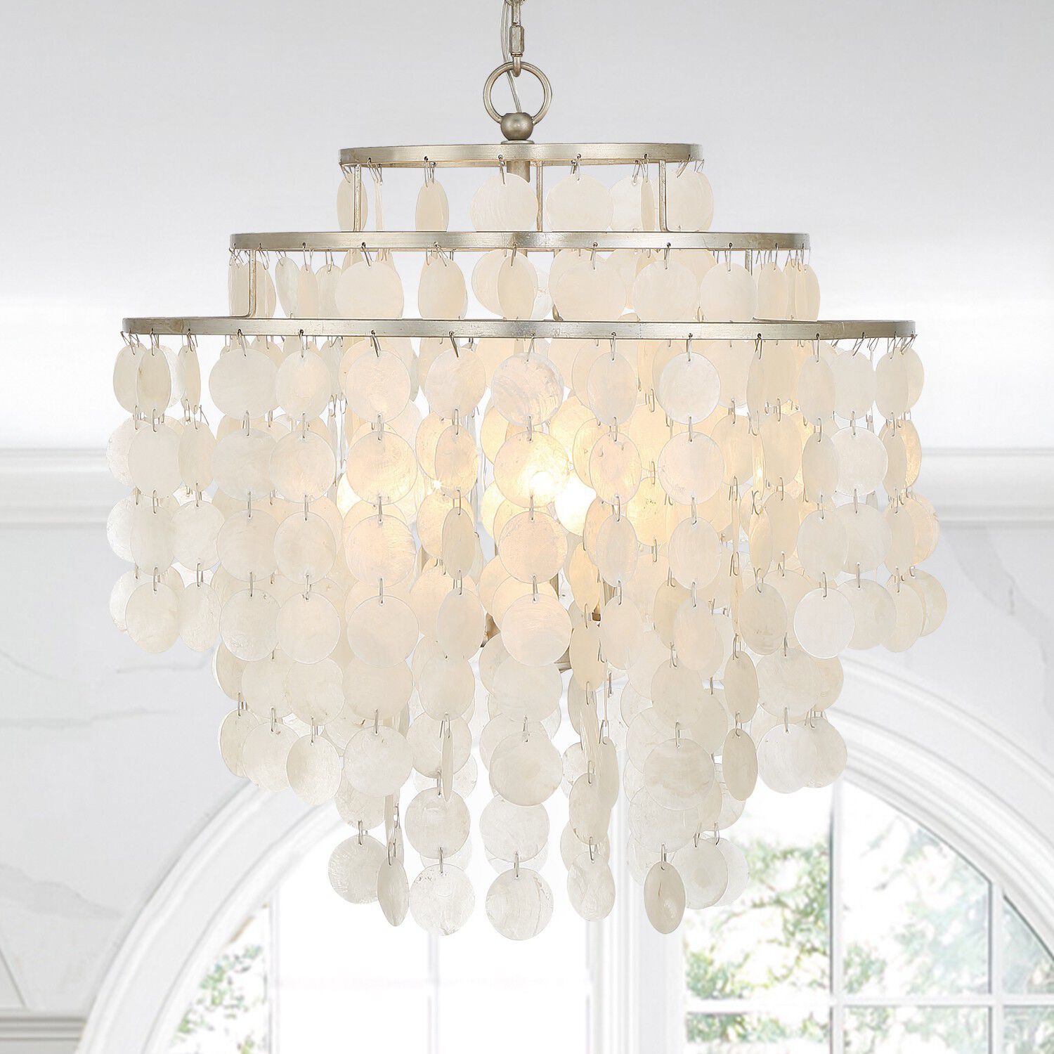 Brielle 4 Light 18 inch Antique Silver Chandelier Ceiling Light