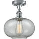 Ballston Gorham LED 10 inch Polished Chrome Semi-Flush Mount Ceiling Light in Charcoal Glass, Ballston