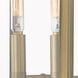 Hopewell 2 Light 12.75 inch Antique Brass with Polished Chrome Stainless Steel Reflector Small Outdoor Wall Lantern