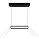 Himalayas LED 48 inch Black Island/Pool Table Light Ceiling Light