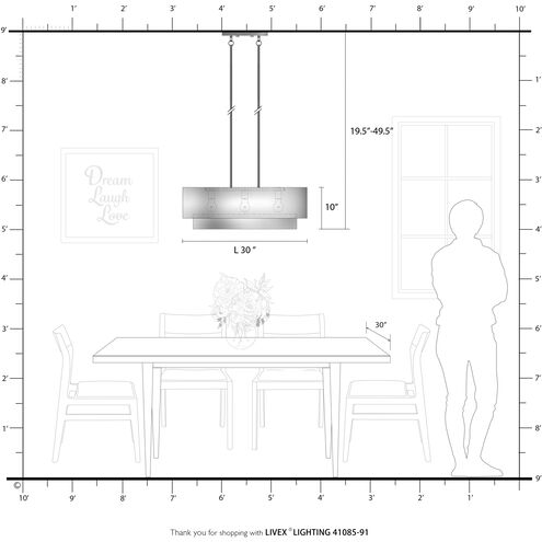 Manorwood 3 Light 30 inch Brushed Nickel Linear Chandelier Ceiling Light
