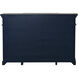 Cameron Dark Blue and Natural Wood Cabinet