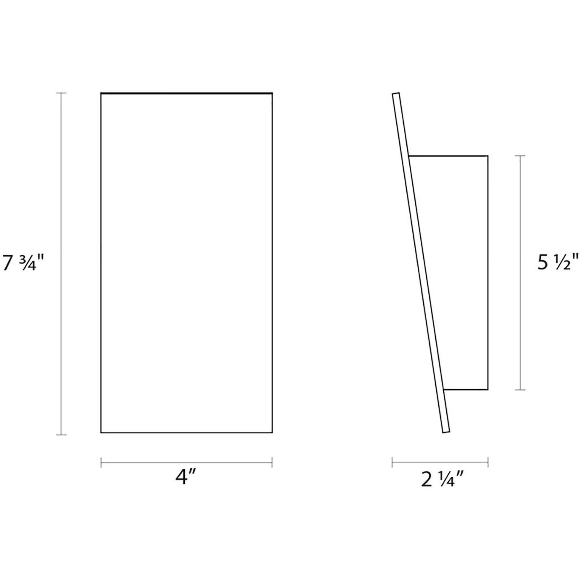 Angled Plane LED 4 inch Textured White Sconce Wall Light