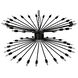 Lampberto 48 Light 45 inch Matte Black Chandelier Ceiling Light