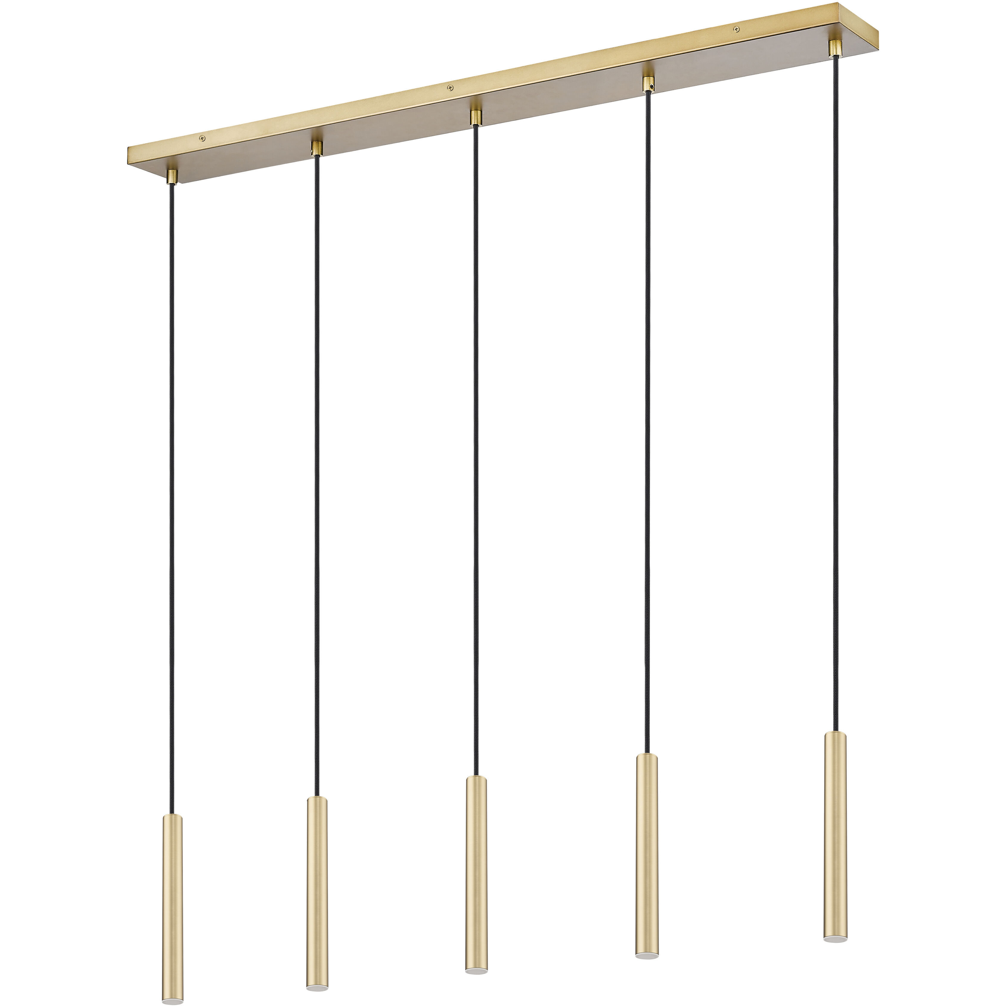 Forest Linear Chandelier Ceiling Light in Modern Gold