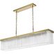 Harlow 6 Light 8 inch Satin Gold Chandelier Ceiling Light