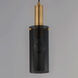 Perf 1 Light 3.5 inch Black and Satin Brass Mini Pendant Ceiling Light