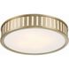 Kendal 4 Light 22.5 inch Vibrant Gold Flush Ceiling Light