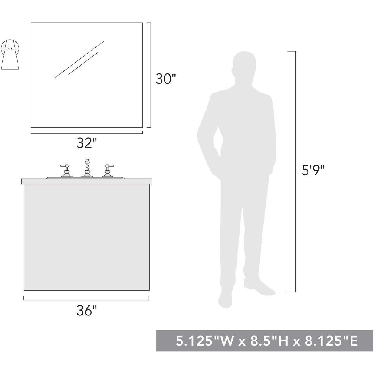 Reeva 1 Light 5.13 inch Modern Brass Wall Sconce Wall Light in Glossy Ecru