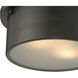 Simpson 2 Light 10 inch Oil Rubbed Bronze Flush Mount Ceiling Light