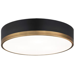 Trydor 3 Light 16 inch Black and Aged Gold Brass Ceiling Mount Ceiling Light