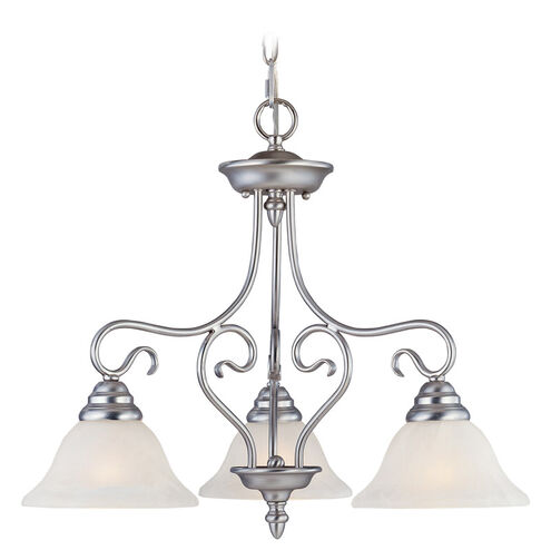 Coronado 3 Light 24 inch Brushed Nickel Chandelier Ceiling Light