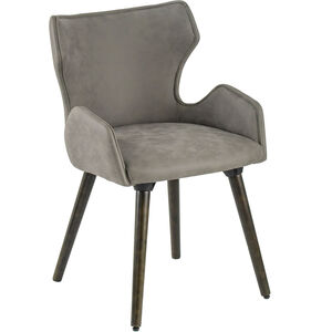 Upholstered Gray Dining Chairs, Set of 2