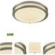 Clarion LED 11 inch Brushed Nickel Flush Mount Ceiling Light