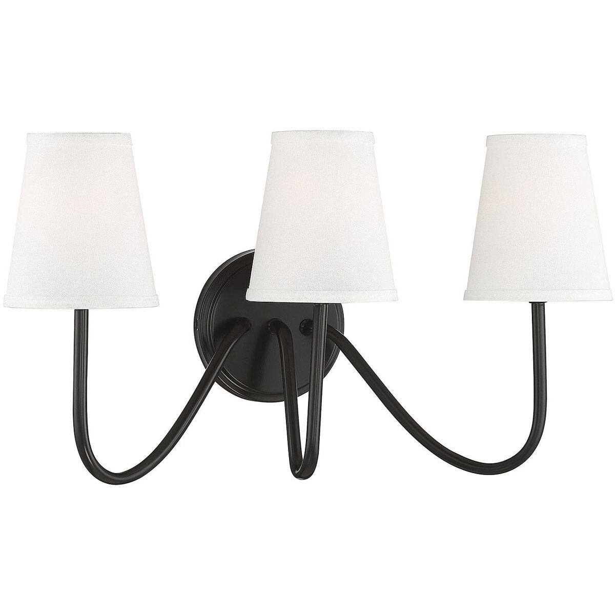 Modern 3 Light 20 inch Oil Rubbed Bronze Wall Sconce Wall Light