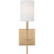 Foxdale 1 Light 5 inch Satin Brass Bath Vanity Wall Light