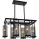 Vanna 6 Light 14 inch Black Up Chandelier Ceiling Light