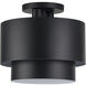 Zolana 2 Light 12 inch Black Semi Flush Mount Ceiling Light, Medium