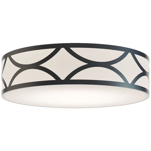 Lake LED 20 inch Black Flush Mount Ceiling Light