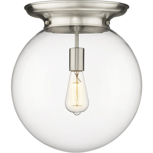 Beacon 1 Light 14 inch Satin Nickel Flush Mount Ceiling Light