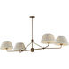 Dunbridge 4 Light 62 inch Weathered Brass Linear Pendant Ceiling Light