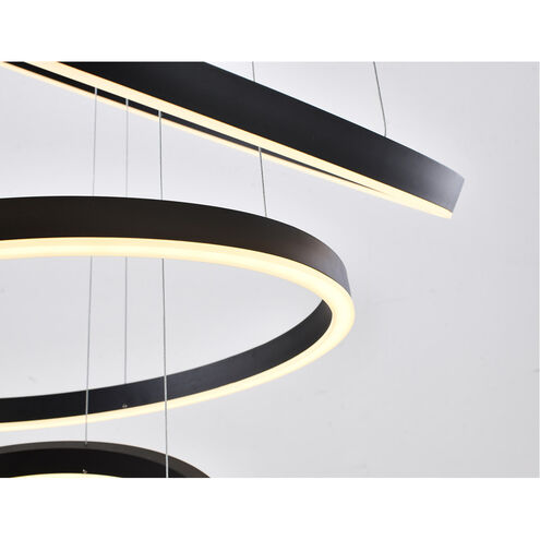 Canada LED 39 inch Matte Black LED Chandelier Ceiling Light